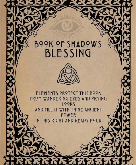 Grimoire Protection Page, Book Of Shadows Blessing, My Book Of Shadows, Witchy Journal, Protection Sigils, Magick Art, Witch Names, Charmed Book Of Shadows, Tarot Guide