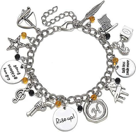 Amazon.com: HANRESHE Hamilton Bracelets Jewelry Broadway Musical Theater Not Throwing Away My Shot Crystal Hamilton Broadway Bracelet Women Gift: Clothing, Shoes & Jewelry Hamilton Bracelet, Dog Charm Bracelet, Adjustable Silver Bracelet, Hamilton Gifts, Bracelets For Girls, Charm Bracelets For Girls, Silver Bracelets For Women, Adjustable Jewelry, Broadway Musical