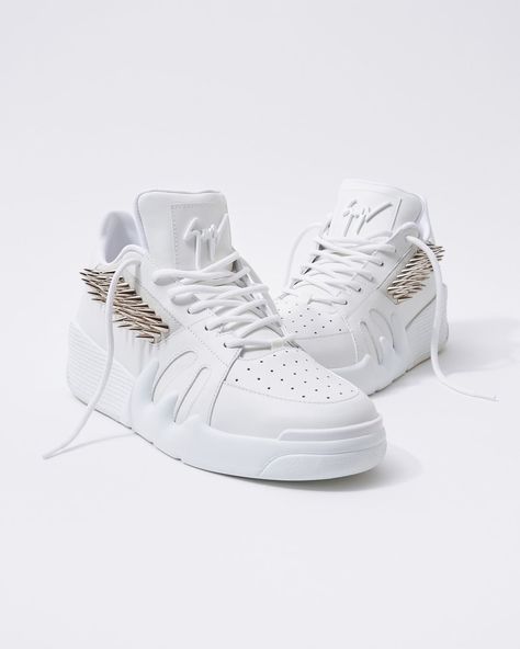 Giuseppe Zanotti Sneakers, White Accessories, Women Lifestyle, Women's Sneakers, Adidas Tubular Defiant, Giuseppe Zanotti, White Sneaker, White Leather, Womens Sneakers