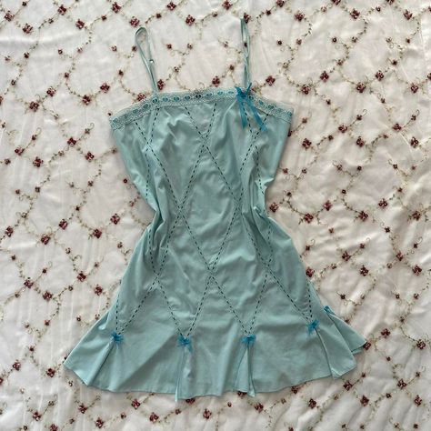 from bratfairy on depop 🎀 #fairy #fashion #coquettefashion #coquette #inspiration #slip #dress Victoria Secret Slip Dress, Vintage Slip Dress, Vintage Slips, Cute Lazy Day Outfits, Fairy Fashion, Lazy Day Outfits, Victoria Secret, Baby Blue, Victoria’s Secret