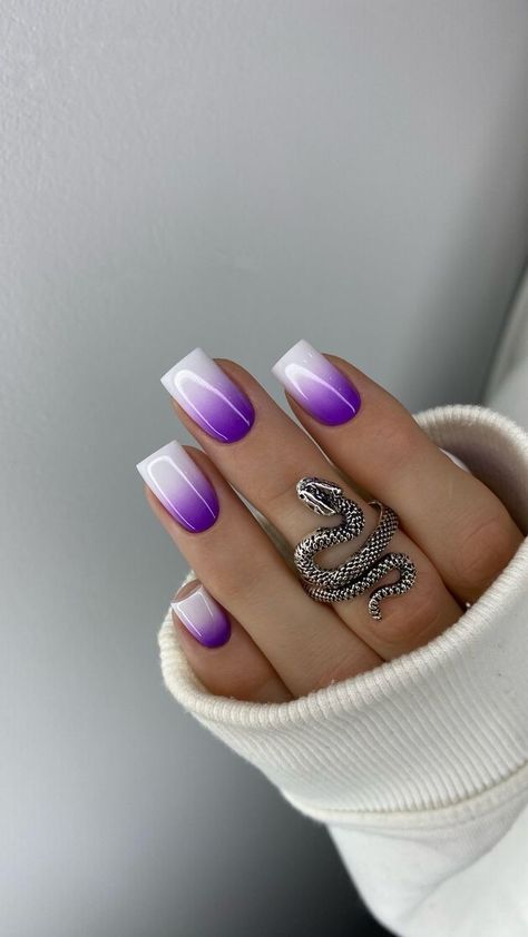 Fancy Nails Designs, Short Acrylic Nails Designs, Fancy Nails, Short Acrylic Nails, Manicure E Pedicure, Best Acrylic Nails, Purple Nails, Cute Acrylic Nails, Ombre Nails