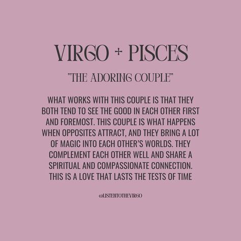 Virgo Love Compatibility + What Works 💞 #Listentothevirgo Pisces Virgo Love, Virgo In Love, Virgo And Pisces Compatibility, Pisces And Virgo, Pisces Woman Compatibility, Virgo Love Compatibility, Pisces Relationship, Virgo Things, Virgo Relationships