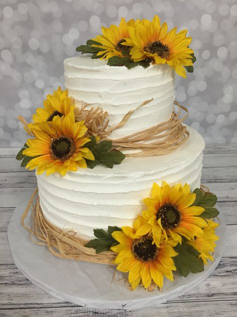 Sunflower Birthday Cakes, Sunflower Birthday Parties, Sunflower Wedding Cake, Brothers Wedding, Sunflower Party, Sunflower Baby Showers, Sunflower Themed Wedding, Sunflower Bridal Shower, Bridal Sunflowers