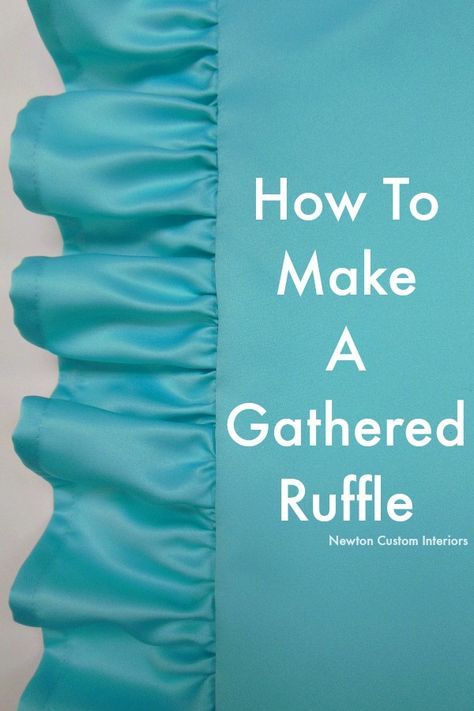 Learn how to make a gathered ruffle with this step-by-step tutorial including video. Pola Rok, Knife Pleat, Sewing 101, Beginner Sewing Projects Easy, Techniques Couture, Leftover Fabric, Sewing Projects For Beginners, Sewing Skills, Diy Couture