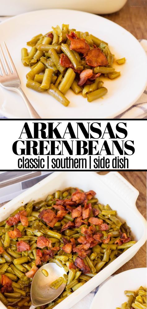 Green Beans Thanksgiving, Southern Green Bean Recipes, Southern Style Green Beans, Southern Green Beans, Green Beans Side, Appetizers Thanksgiving, Side Dishes For Salmon, Beans With Bacon, Green Beans Side Dish