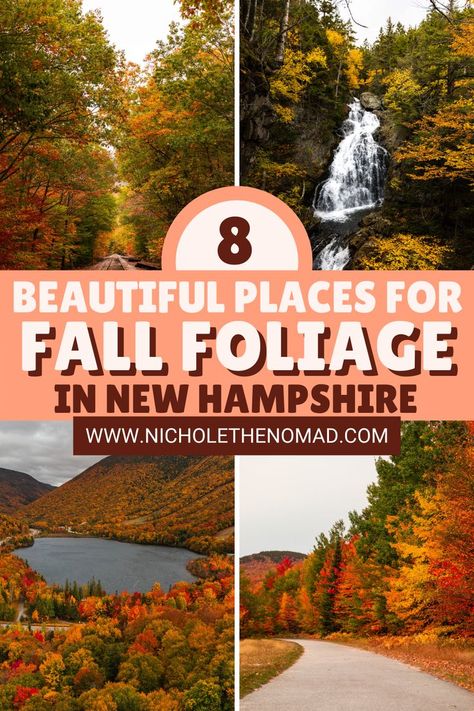 New Hampshire has some of the most beautiful foliage in New England and is home to one of the most beautiful foliage drives in the world! If you want to see vibrant fall foliage, you have to visit New Hampshire in the fall for a fall foliage getaway. This is your guide to the best New Hampshire fall foliage getaway and the most beautiful spots to view the beautiful fall foliage! Exeter New Hampshire, Wolfeboro New Hampshire, Fall Foliage Trips, Fall Foliage Road Trips, England Coast, England Travel Guide, Gondola Ride, New England Road Trip, Fall Activity