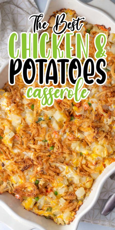 Chicken And Potatoes Casserole, Easy Dinner Casserole Recipes, Chicken And Potato Casserole, Potatoes And Veggies, Chicken Potato Casserole, Potatoes Casserole, Chicken And Potato, Dinner Casserole Recipes, Easy Dinner Casseroles