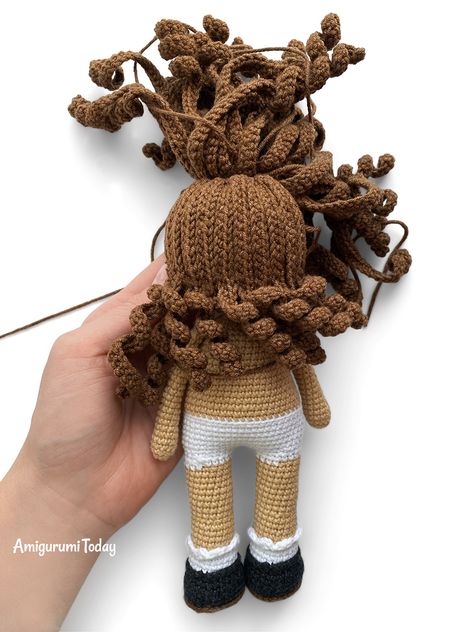 Amigurumi Doll Hair Pattern, Crochet Dolls Hair Free Patterns, Amigurumi Hair Doll, Amigurumi Doll Hair Tutorial, Doll Hair Crochet, Crochet Doll Hair Pattern, Crochet Amigurumi Doll Hair Free Pattern, Dolls Hair How To Make, Crochet Hair Amigurumi