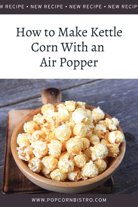 Sometimes you just can’t beat a warm bowl of sugary kettle corn, and homemade kettle corn takes it to another level. Kettle corn is one of the most delicious snack foods. It's sweet, crunchy, and the kids love it. Make this snack for movie night, game night, parties and more. And now you can make it at home in a popcorn air popper. In this article, I will provide you with a step-by-step guide on how to make kettle corn with an air popper. Let’s begin. Kettle Corn Recipe Microwave, Popcorn Popper Recipes, Kettle Corn Popcorn Recipe, Homemade Popcorn Seasoning Recipes, Homemade Kettle Corn, Popcorn Dessert, Kettle Corn Recipe, Popcorn Recipes Sweet, Kettle Corn Popcorn