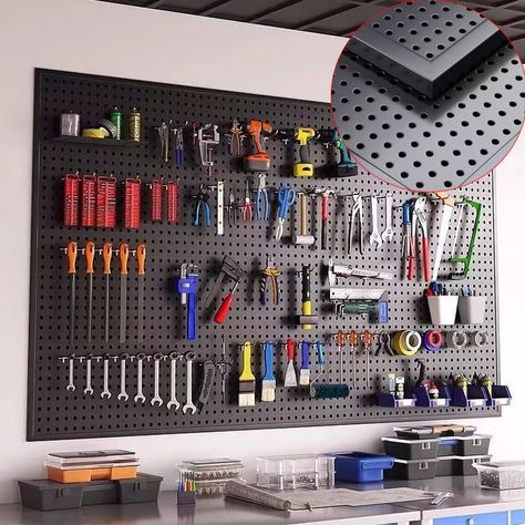 Pegboard Hardware, Storage Pegboard, Peg Board Walls, Frame Packaging, Storage Room Organization, Storage Building, Board Wall, Metal Accessories, Wall Storage