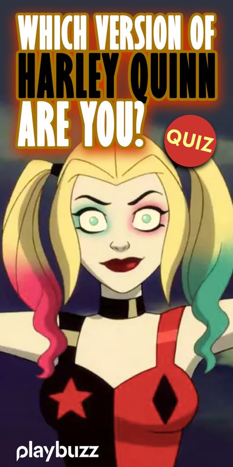 There are 4 versions of Harley Quinn, which one best suits your personality? Take this quiz to find out! *** #PlaybuzzQuiz Movies Quiz Personality Quiz Superheroes Comic Book DC Universe The Joker Batman Margot Robbie Birds of Prey Marvel MCU Playbuzz Quiz Birds Of Prey Margot Robbie, Harley Birds Of Prey, Joker Wallpaper Comic, Harley Quinn Pfp Cartoon, Poison Ivy X Harley Quinn Fanart, Nightwing X Harley Quinn, Jinx And Harley Quinn, Harley Quinn X Batman, This Art Person