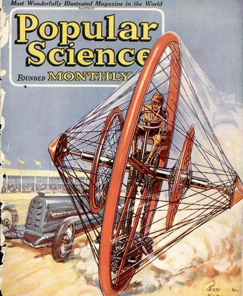 Archive Gallery: Single-Wheeled Vehicles Trundle Through The Decades Popular Science Magazine, Science Magazine, Unicycle, Popular Mechanics, Popular Science, Science Fiction Art, Retro Futuristic, Ex Machina, Norman Rockwell