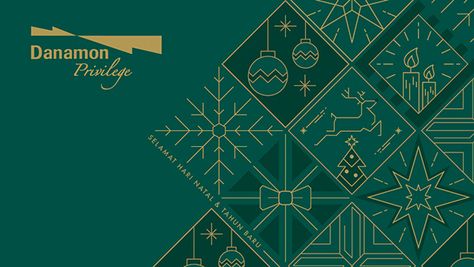 Christmas & New Year - Bank Danamon Privilege on Behance Elegant Pattern Design, Christmas Packaging Design, Christmas Illustration Design, Geometric Christmas, Christmas Graphic Design, 달력 디자인, New Year Illustration, Holiday Templates, Merry Christmas Happy New Year