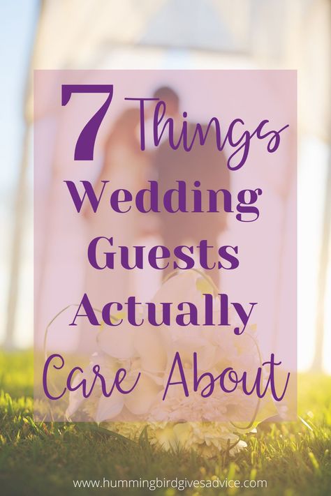 When you plan your wedding, it's important to think about your guest's experience. There are some things that wedding guests actually care about, and others that they don't. The tips in this post may surprise you, or they may help you understand what is worth planning for or stop stressing about while you plan your wedding. Wedding guests have simple needs at your wedding, but they are specific. When you host a wedding, it's important to plan for your guests so they leave thinking it was the Wedding Note To Guests, Wedding Guest Planning, Things You Don’t Need For Your Wedding, Fun Things For Wedding Guests, Things For Guests To Do At Weddings, Wedding 50 Guests, Wedding Faqs For Guests, Wedding Ideas For Guests, Wedding Guest Activities