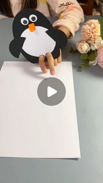 paper crafts creator on Instagram: ""Installing Adorable Little Feet on Our Handmade Penguin"

Hashtags:#MakingPenguinHandmade #HandmadeSmallAnimal #SmallAnimalSimpleMethod #Crafting #DIYProjects #CuteCrafts" Penguin Paper Craft, June 16, Cute Crafts, Small Pets, Paper Craft, Penguins, Diy Projects, Card Making, Paper Crafts