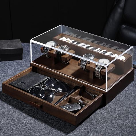 Watch Display Case, Mens Watch Box, Watch Organizer, Wooden Watches For Men, Watch Holder, Organization Gifts, Watch Storage, Watch Display, Box Organizer