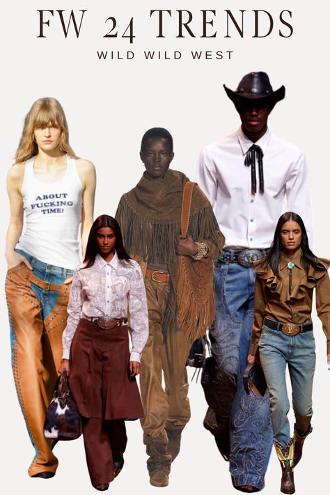 FALL FASHION FASHION TRENDS FOR FALL 2024 WESTERN FASHION TREND Aw 24-25 Fashion Trends, 2024 Western Trends, Boho Trend 2024, Fall 2024 Runway Trends, Fw 2024 Fashion Trends, Fall Winter 24/25 Trends, Fall Outfits Inspo 2024, Wgsn 2025 Fashion Trends, Boho Western Outfits Fall