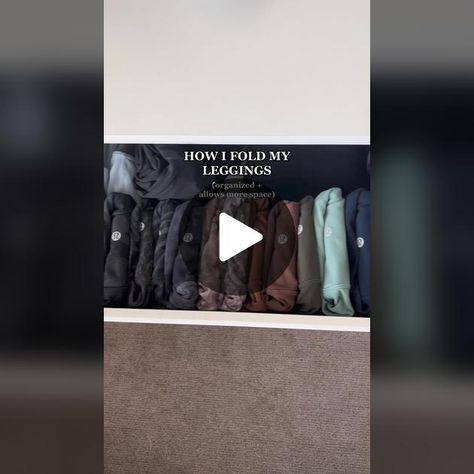 TikTok · Reagan How To Fold Lululemon Leggings, How To Fold Shorts, Lululemon Align Leggings, Dresser Organization, How To Fold, Self Love Affirmations, Lululemon Leggings, Twitter Image, Leggings