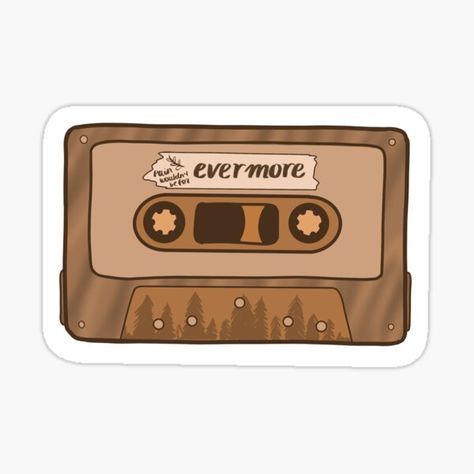 "TS Evermore Album cassette sticker " Sticker for Sale by valbecerra-b | Redbubble Taylor Swift Album Cassette, Evermore Aesthetic Stickers, Evermore Stickers, Cassette Illustration, Beads Background, Evermore Taylor Swift, Taylor Swift Evermore, Taylor Swift Book, Taylor Swift Posters