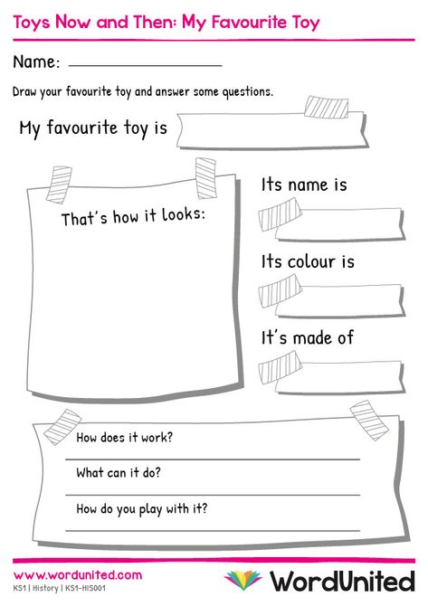 When learning about 'Toys Now and Then', children can use this resourceful worksheet to describe their favourite toy. Combining drawing and writing, children can practice multiple skills. Supports the following area of learning within Key Stage 1: History and Expressive Arts & Design. History Toys For Kids, Key Stage 1 Activities, Toys Topic Ks1, My Toys Worksheet, Toys Worksheets For Kids, Toys Activities For Kids, Toys Worksheet, Toys Topic, Reading Skills Activities