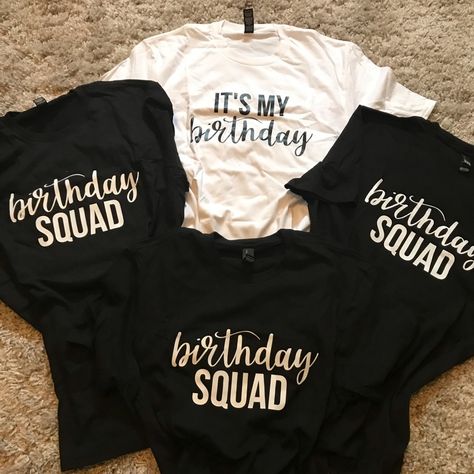 Birthday Outfit Themes For Women Group, 50th Birthday T Shirts Ideas For Group, 29 Birthday Ideas For Her, Beach Theme Birthday, Birthday Squad Shirts, Birthday Ideas For Her, Black Birthday, White Pajamas, 30th Bday