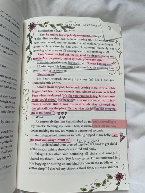 Pink Book Annotations, Pretty Annotated Books, Annotating Books Doodles, Highlighting Books Ideas, How To Annotate A Book, Pretty Annotations, Annotation Supplies, Annotation Ideas, Book Annotation Tips