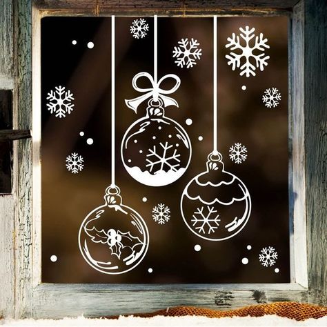 Tableware Ideas, Christmas Chalkboard Art, Christmas Window Painting, Rugs Ideas, Christmas Window Display, Curtains Ideas, Winter Window, Christmas Chalkboard, Christmas Window Decorations