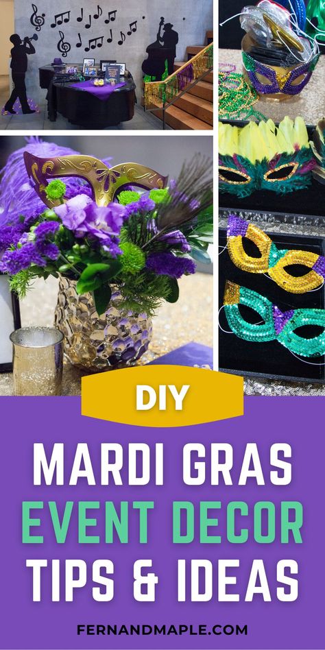 Sophisticated Mardi Gras Party, Mardi Gras Let The Good Times Roll, Mardi Gras Table Decorations Ideas, Mardi Gras New Years Eve Party, Mardi Gras Casino Night, Marci Grad Party Ideas, Mari Gras Party Ideas, Martigraw Party Ideas, Mardi Gras Formal Dresses