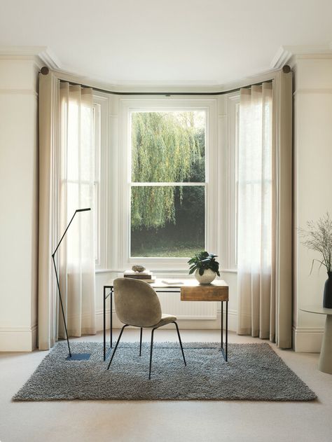 Whether you need curtain poles with gentle curves or multiple bends for your bay windows, we've got you covered. We also offer a free specialist measuring service to give you complete peace of mind! 📐 . . . #baywindows #baywindowpoles #bentcurtainpoles #silentglissmetropole #madetomeasure #interiordesign #windowtreatments #altonindependents #hampshirebusiness #supportsmallbiz #interiors #homeimprovment #bespokeinteriors Bay Window Decorating Ideas, Bay Window Bedroom, Bay Window Design, Bedroom Bay Window, Bay Window Curtain, Bay Window Curtains, Bay Windows, Bespoke Interiors, Design Statement