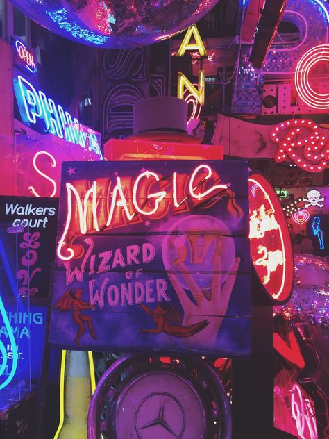 magic neon Neon Circus Aesthetic, Neon Vibes Aesthetic, Neon Circus, American Gods, Neon Aesthetic, Witch Aesthetic, Photo Wall Collage, Neon Art, Doja Cat