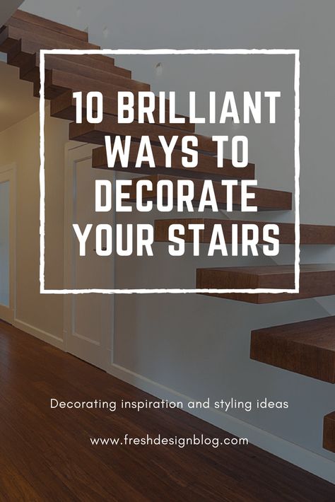 10 brilliant ways to decorate your stairs ~ Fresh Design Blog Stair Wall Painting Ideas, Staircase Wall Painting Ideas, Stair Decorating Ideas, Staircase Wallpaper Ideas, Stairway Wallpaper, Staircase Wallpaper, Quirky Wallpaper, Wallpaper Stairs, Bold Paint Colors