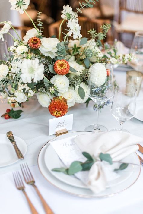 White And Burnt Orange Wedding Flowers, Eucalyptus And Orange Wedding, Orange And Yellow Wedding Theme, Wedding Orange And Green, Orange And White Wedding Flowers, Green And Orange Wedding, White And Orange Flowers, Green Wedding Centerpieces, Orange Centerpieces