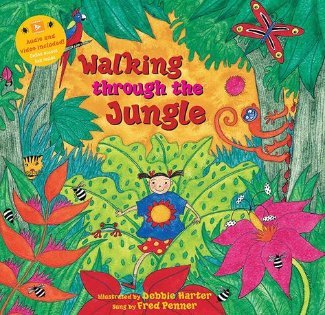 Walking Through the Jungle: Penner, Fred, Harter, Debbie: 8601404241505: Books - Amazon.ca Phase 1 Phonics, Preschool Jungle, Rumble In The Jungle, Phonics Games, The Jungle Book, Animal Sounds, Song Book, In The Jungle, Phonics Activities