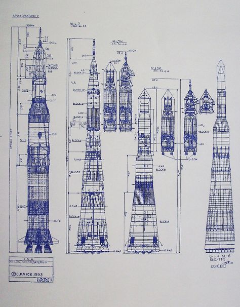 Rocket Blueprint, Nasa Space Program, Saturn V, Apollo Program, Aerospace Engineering, Space Rocket, Space Race, Rocket Science, Space Images