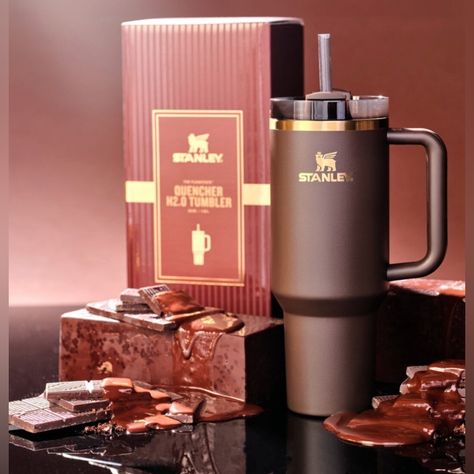 Stanley 40 Oz Chocolate Tumbler - Nwt Stanley Thermos, Thermal Flask, Gold Tumbler, Chocolate Gold, Bone China Tea Cups, 40oz Tumbler, Food Jar, China Tea Cups, Thermos Bottle