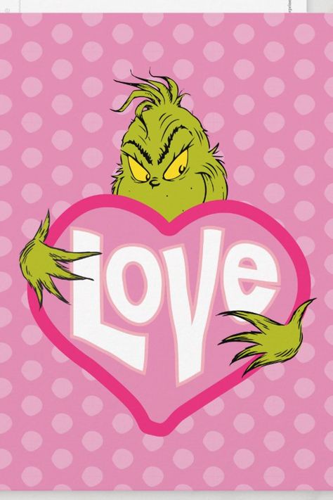 The Grinch | Love Pink Heart Postcard
The holidays will not be complete without The Grinch! HOW THE GRINCH STOLE CHRISTMAS is a classic story of a town called Who-ville and how the Christmas spirit can melt even the coldest of hearts. Christmas Nails Grinch, How Grinch Stole Christmas, Pink Grinch, Grinch Heart, Baby Grinch, Wallpaper Iphone Boho, Cute Animal Illustration, Grinch Stole Christmas, Christmas Wonderland