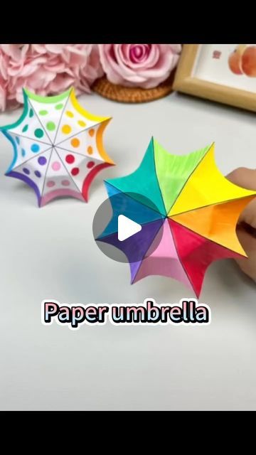 Paper crafts teacher on Instagram: "😍😍😍 Amazing paper umbrella ☔️ 

You can try best to make it for your kids. They must enjoy it 

Follow me @paper.crafts.teacher to view or to learn much more lovely paper crafts and creative handmade for your kids 

#papercraft #papercrafters #papercraft #papercrafting #umbrella #origamifun #origami #origamiart #origamipaper #craftwithkids #kidstoys #kidstoy #craftyideas #crafting #crafts #papercrafter #unbrella #creativehandmade 
#craft #craftforkids #craftforchildren #craftersgonnacraft" Paper Umbrella Craft, Origami Crafts For Kids, Umbrella Crafts, Umbrella For Kids, Umbrella Diy, First Grade Crafts, Umbrella Craft, Origami Paper Folding, Paper Umbrella