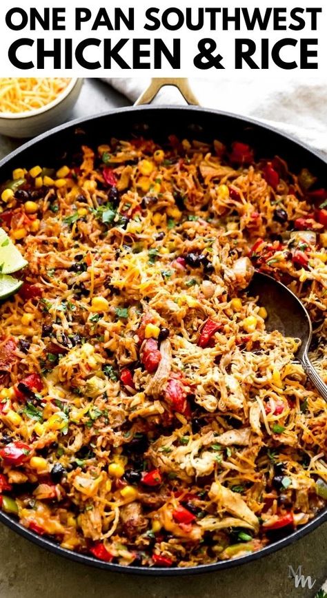 1 Pan Rice Meals, One Pan Southwest Chicken And Rice, Mexican Chicken And Rice Meal Prep, Blackened Chicken And Southwest Rice, Southwest Skillet Chicken And Rice, One Pan Stovetop Meals, Drumstick Meal Prep, Easy One Pot Meal Prep, Meal Prep For The Week Chicken And Rice