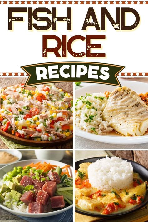 Enjoy the best fish and rice recipes the blogosphere has to offer! From healthy poke bowls to hearty sushi bakes, this roundup has them all. Rice Recipes For Seafood, Rice And Fish Bowl, Fish And Rice Recipes Tilapia, White Fish And Rice Recipes, Fish Rice And Veggies, Fish And Rice Dinner, Fish Rice Bowl Recipe, Fish And Rice Bowl, Fish Rice Recipe