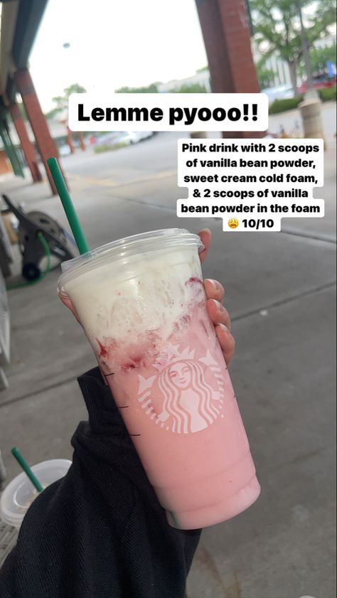 Medium Starbucks Drinks, 2023 Starbucks Drinks, Punk Drink Starbucks Recipe, Best Pink Drink Starbucks, Sweetest Starbucks Drinks, Pink Drink Add Ins, Starbucks Drinks Energy, Blended Pink Drink Starbucks, Pinkdrink Starbucks Recipe