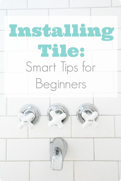 Want to save money on your renovation by installing tile on your own?  These simple tips will make your beginner DIY tile job look completely professional. Installing Tile, Easy Home Improvement Projects, Easy Home Improvement, Home Improvement Loans, Home Remodeling Diy, Diy Tile, Diy Renovation, Diy Remodel, Design Your Dream House