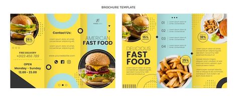 Burger Brochure, Food Brochure, Bake Sale Flyer, Graphic Deisgn, Brochure Food, Food Burger, Brochure Design Layout, Posters Design, Trifold Brochure Template