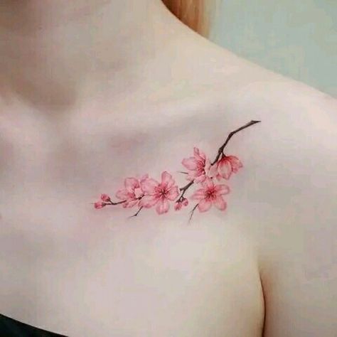 Tattoo Fine Line Tattoo With Color, Colorful Fine Line Tattoo, Fine Line Watercolor Tattoo, Almond Flower, Fine Line Tattoo, Tiny Tattoo, Line Tattoo, Line Flower, Art Tattoos