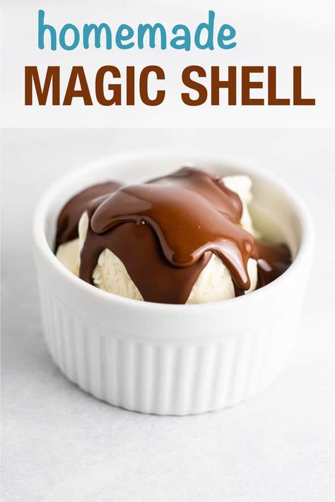 Diy Magic Shell, Gluten Free Dairy Free Desserts, Magic Shell Recipe, Dairy Free Desserts, Homemade Magic Shell, Gluten Free Dairy Free Dessert, Magic Shell, Homemade Recipes Dessert, Stuffed Shells Recipe