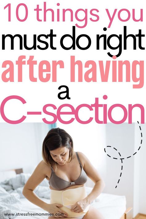 best c-section tips for mom to be. What to do after having a c-section. Postpartum tips for a fast recovery. Heal like a boss with these c-section tips. Healing From C Section, Breastfeeding After C Section, After C Section Workout, Post C Section, Post Natal Care, Tips For New Moms, C Section Recovery, Healing Tips, Tips For Moms