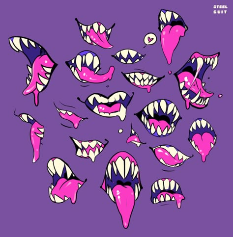 I know this is weird...but could you draw a bunch... - Steelsuit Teeth Drawing, Teeth Art, Gacha Props, Drawing Face Expressions, Mouth Drawing, Gacha Edits, Drawing Expressions, Anatomy Reference, Art Tutorials Drawing