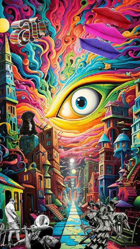 Trippy Pictures, Trippy Room, 60s Art, Surrealist Art, Yin Yang Art, Art With Meaning, Creative Creations, Psychadelic Art, World Of Wonder