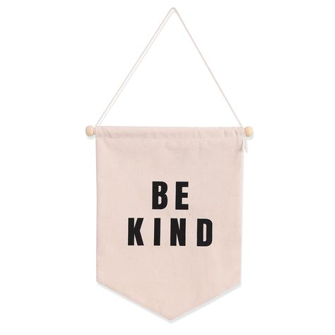 PRICES MAY VARY. KINDNESS BANNERS - Ordinary walls or yards are boring and plain. Use our Kind flags to add color to your home decor and make you proud! Our Be kind logo is our perfect example of making your home, car and boat decor even better. FLAG SIZE - This "BEKIND" garden flag is a small mini garden size: 10.6*14.5 inches, the flag is single sided, two layers of burlap, faded, hand sewn. BANNER CARE - Cotton yarn is hand knotted but can be adjusted if you wish. All banners will lay flat to Pennant Wall, Bedroom Gallery Wall, Hanging Quotes, Banner Nursery, Boat Decor, Garden Size, Wall Banner, Home Decor Handmade, Birthday Supplies