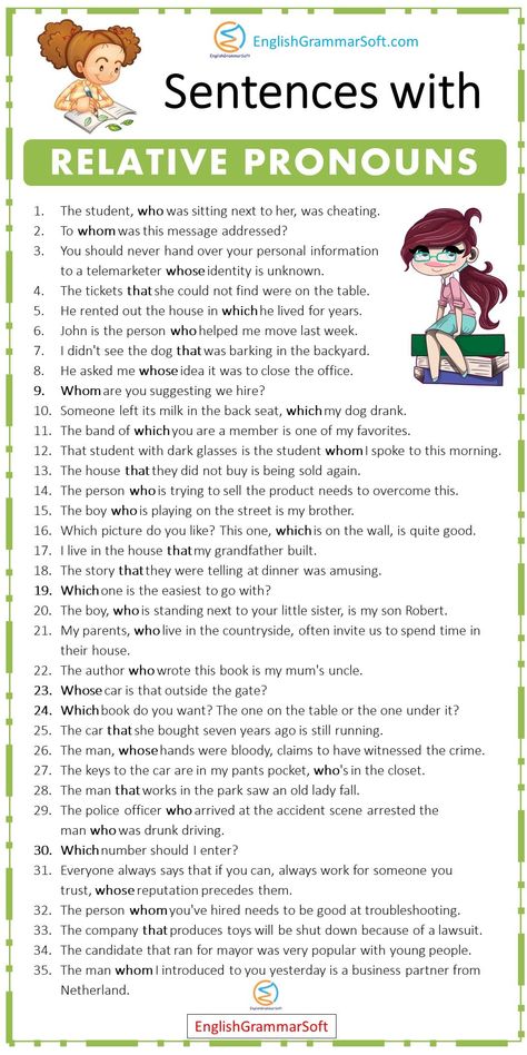 Sentences with Relative Pronouns (55 Examples) Pronoun Sentences, Independent Clause, Pronoun Examples, Ingles Kids, Business Writing Skills, Subject Object, Basic English Sentences, Relative Pronouns, Sentence Examples