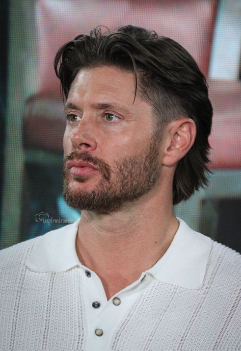 Cowboy Mullet Haircut, Jensen Ackles Hairstyle, Soldier Boy Haircut, Jj Haircut, Cowboy Mullet, Cowboy Haircut, Cowboy Haircut Men, Mullet Styles, Dean Winchester Imagines